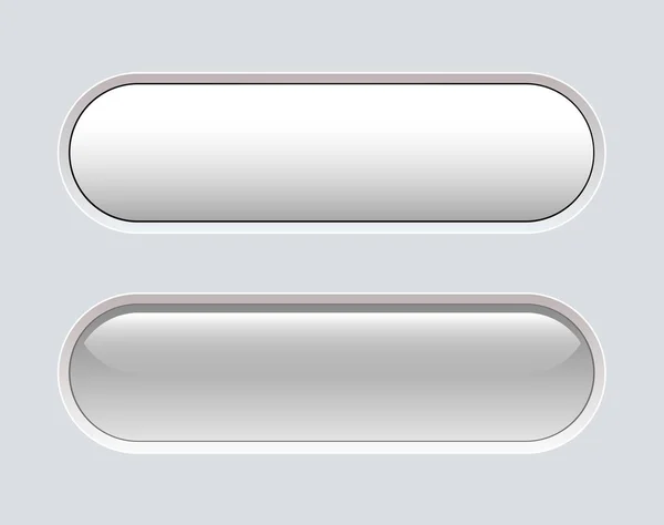 Tasten Weiß Und Grau Isoliert Interessante Navigationsleiste Für Webseite Editierbare — Stockvektor