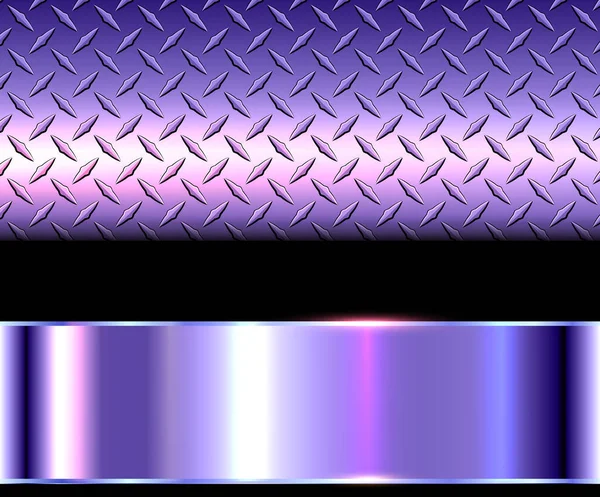 Fond Métallique Violet Texture Acier Poli Avec Motif Plaque Diamant — Image vectorielle