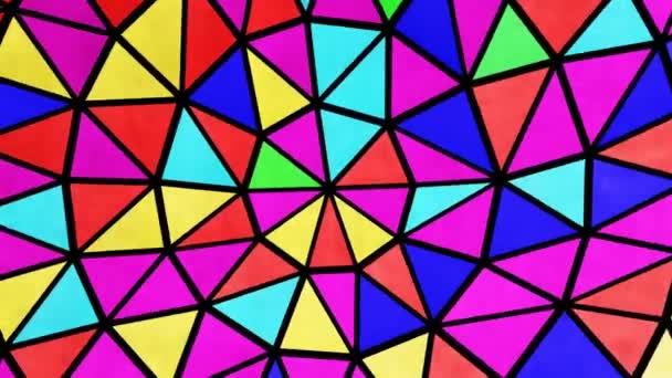 Rotazione Mosaico Colorato Come Illustrazione Sfondo Astratto Grafica Colorata Movimento — Video Stock