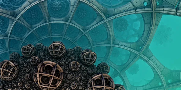 Abstract Achtergrond Fantastische Goudvormen Interessante Onderwaterweergave Illustratie — Stockfoto
