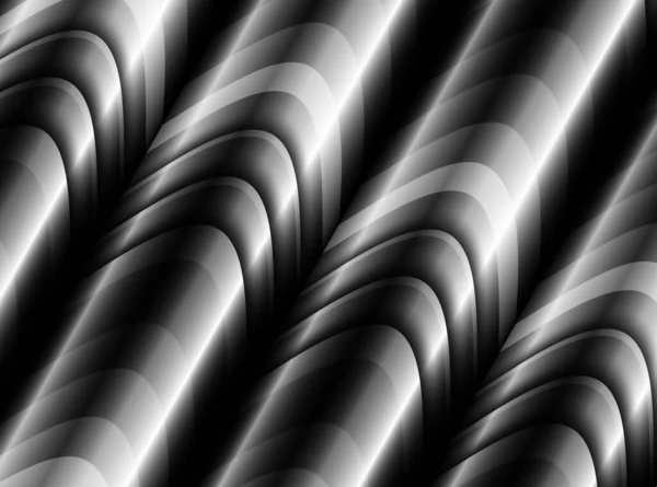 Metallic Background Silver Black Interesting Wave Pattern Vector Illustration — Stock Vector