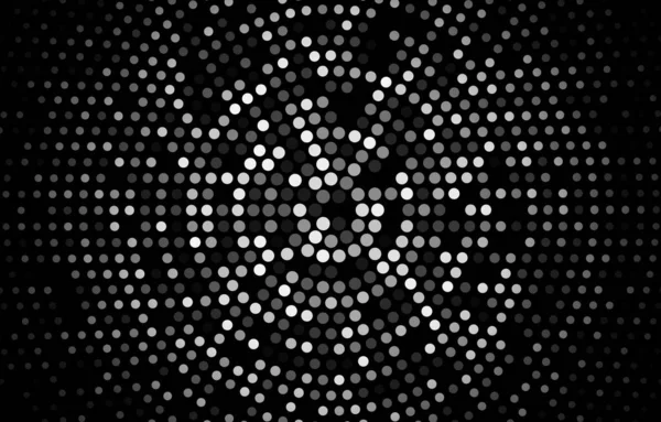 Cercles Géométriques Sombres Demi Tons Formes Bannière Mosaïque Intéressante Fond — Image vectorielle