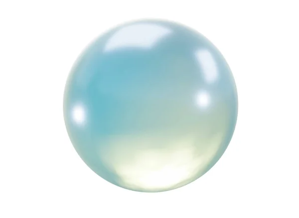 ブルースフィア3D 光沢のある光沢のある孤立したボール レンダリングイラストアイコン — ストック写真