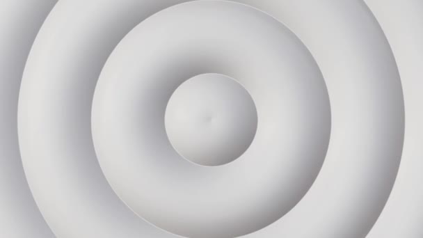 要旨白色波 円を用いた3次元運動グラフィック背景 面白いループシームレス3Dアニメーション — ストック動画