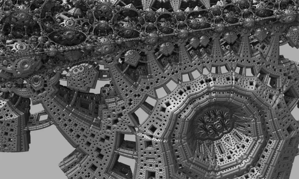 Fundal Abstract Structuri Fantastice Metal Gri Fundal Fictiv Civilizație Antică — Fotografie, imagine de stoc