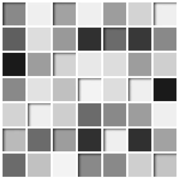 Mosaico Bacground Abstracto Azulejos Cuadrados Diseño Vectorial Blanco Negro — Vector de stock