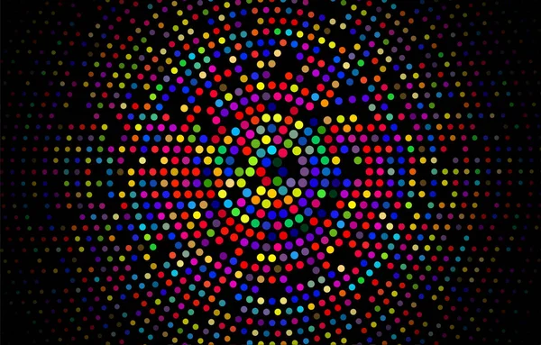 Cercles Géométriques Demi Tons Colorés Formes Bannière Mosaïque Intéressante Fond — Image vectorielle