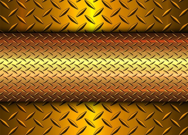 Фон Золотий Метал Золотий Векторний Дизайн Текстурою Алмазного Листа Металу — стоковий вектор