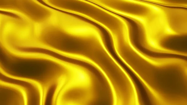 Textura Metal Dorado Con Ondas Diseño Ondulado Seda Metálica Dorada — Foto de Stock