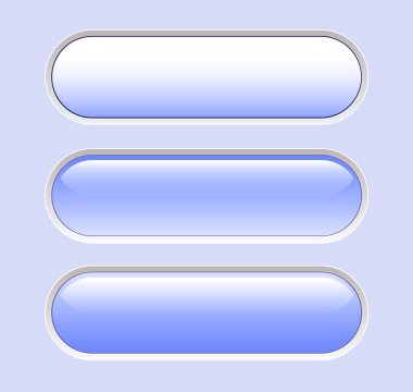 Açık mavi düğmeler, web sitesi için ilginç navigasyon paneli, düzenlenebilir vektör illüstrasyonu.