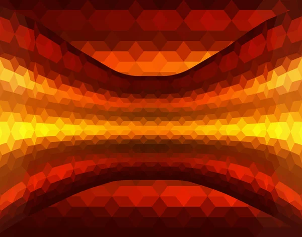 Kovové Pozadí Mozaikou Krychle Vzor Oranžový Lesklý Vektor Design — Stockový vektor