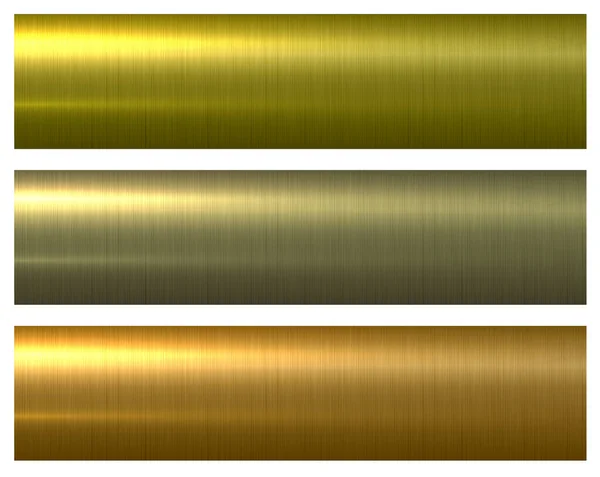 Texturas Metal Dorado Brillante Metal Cepillado Fondos Metálicos Dorados Ilustración — Archivo Imágenes Vectoriales