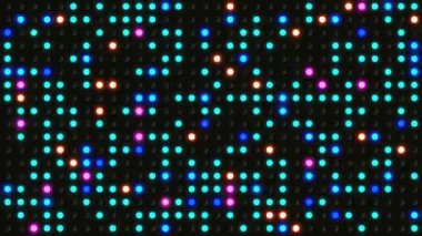Yanıp sönen ışıklar soyut hareket grafikleri arkaplan, rastgele titreşen renkli noktalar, 4K döngülü video animasyon tasarımı.