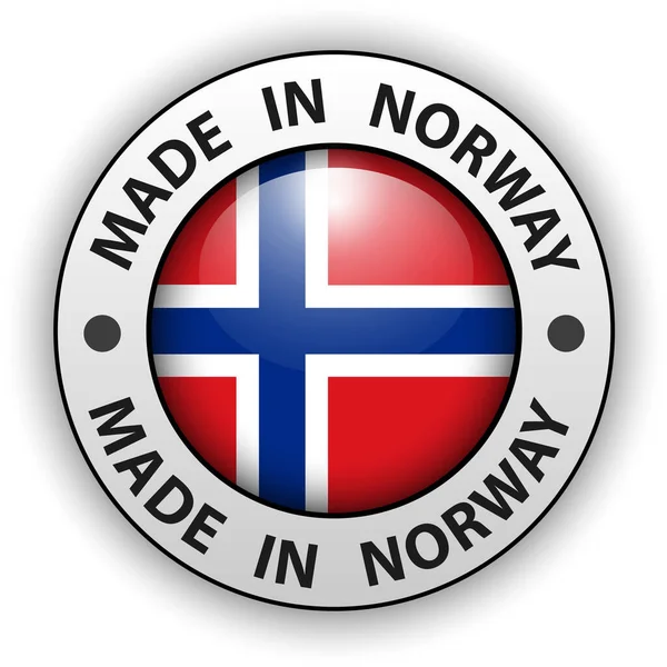 Norveç Simgesi Vektör Parlak Düğme — Stok Vektör