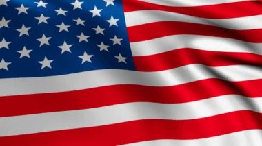 Birleşik Devletler bayrak animasyonu, ABD 3D bayrağı yaklaşıyor. Amerika Birleşik Devletleri ulusal bayrağı 4K animasyon arka planı.
