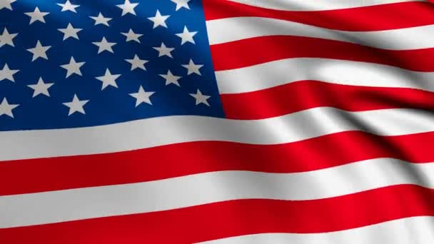 Animazione Bandiera Degli Stati Uniti Usa Bandiera Sventolante Vicino Stati Filmato Stock Royalty Free