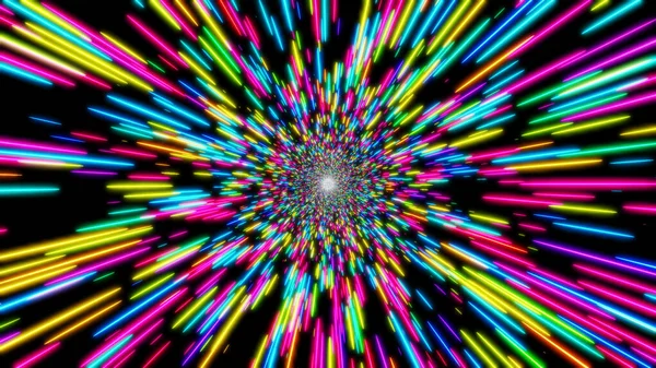 Fondo Abstracto Neón Resplandor Colores Velocidad Luz Galaxia Explosión Universo — Foto de Stock