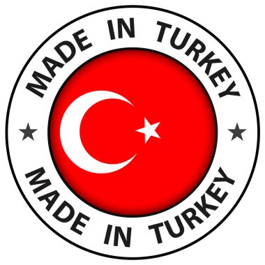 Türkiye simgesi, daire düğmesi, vektör illüstrasyonunda yapıldı.