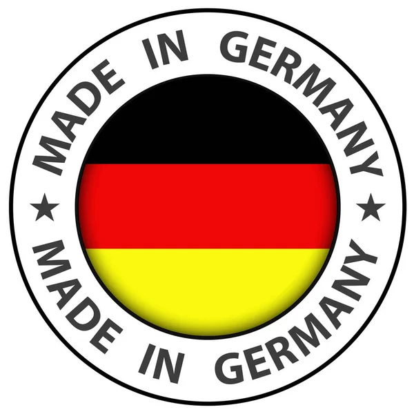 Made Germany Icoon Cirkel Knop Vector Illustratie — Stockvector