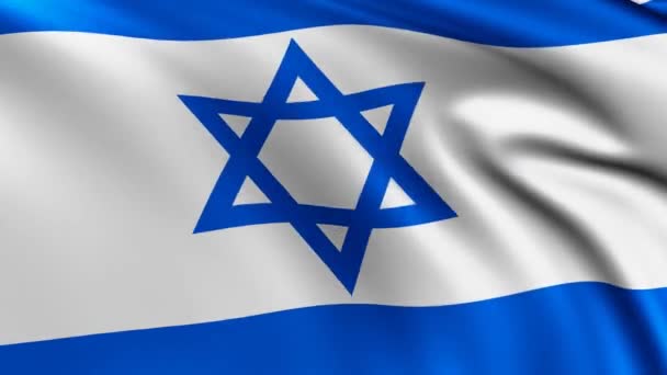 Flaga Izraela Animacja Izraelska Flaga Machająca Flagą Zbliżenie Flaga Narodowa — Wideo stockowe