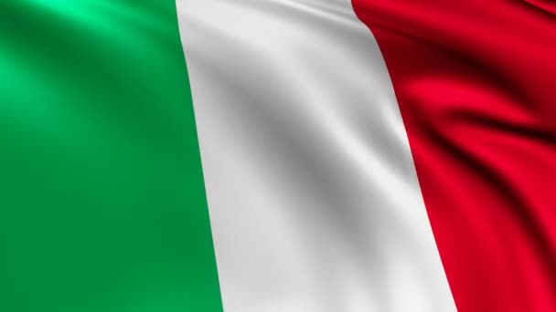 Bandeira Italy Animation Italian Waving Flag Close National Flag Animation — Vídeo de Stock
