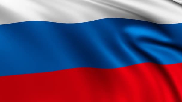 Bandera Rusia Animación Bandera Rusia Ondeando Cerca Bandera Nacional Fondo Metraje De Stock Sin Royalties Gratis