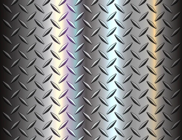 Diamond Steel Metal Sheet Texture Background Shiny Vector Illustration — Stock Vector