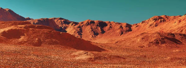 Paisagem Marte Renderização Terreno Planeta Mars Imaginário Ilustração Ficção Científica — Fotografia de Stock