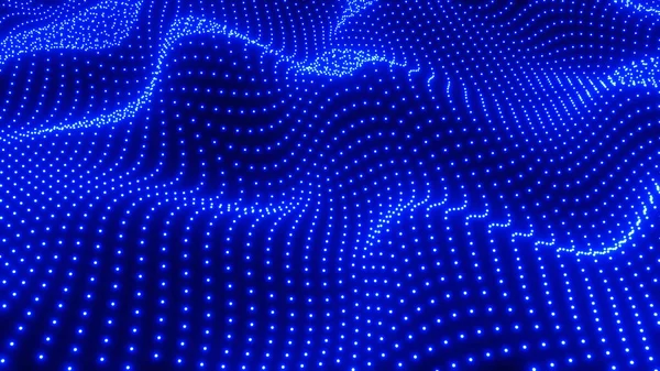Fond Avec Champ Lumières Bleues Conception Technologie Abstraite Mer Fantastique — Photo