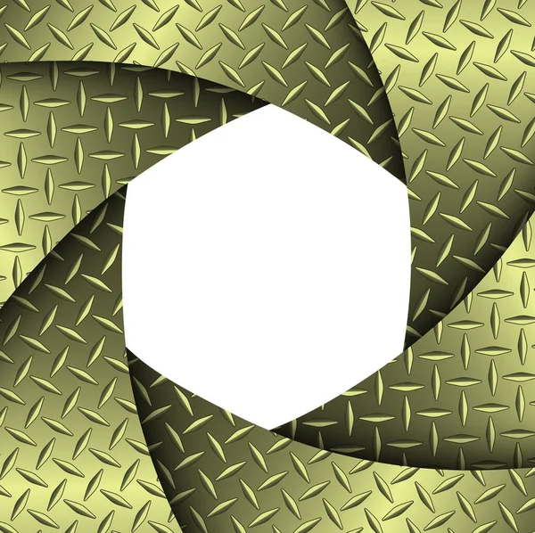 Ikon Rana Dengan Tekstur Piring Berlian Desain Teknologi Emas Abstrak - Stok Vektor