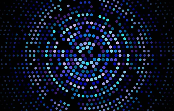 Cercles Géométriques Demi Tons Bleu Foncé Formes Bannière Mosaïque Intéressante — Image vectorielle