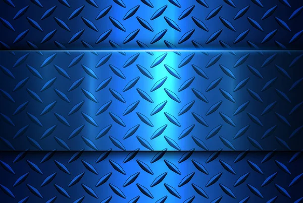 Фон Синий Металлический Хромированный Вектор Текстурой Листового Металла Алмазного Листа — стоковый вектор