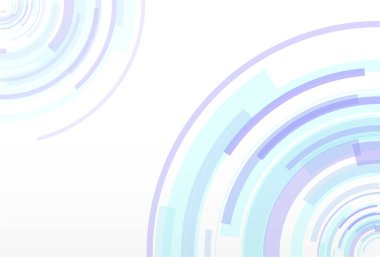 Dairesel model teknoloji tasarımı, mavi ve beyaz yapıştırıcı renkleri ile soyut arkaplan ilginç vektör illüstrasyon arka planı.