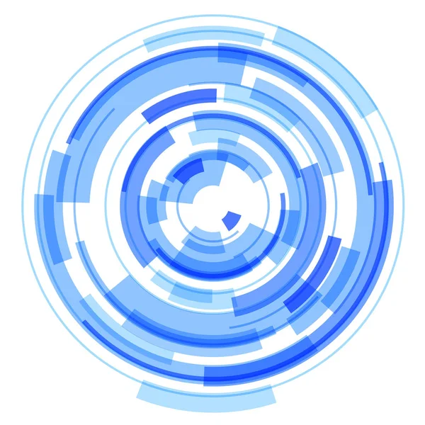 Circular Symbol Abstract Lens Technology Design Rotating Vector Illustration — Stock Vector