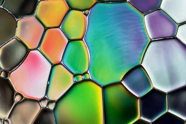 Wasserblasen Abstrakten Bunten Hintergrund Wassertropfen Makro Als Natürliche Glasmalerei Hintergrund — Stockfoto