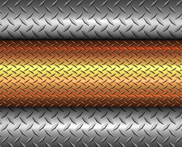 Hintergrund Gold Metallic Chrom Vektor Design Mit Diamantblech Textur — Stockvektor