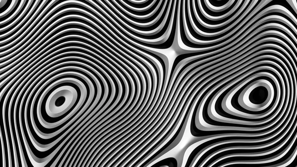 Fondo Abstracto Blanco Negro Líneas Metálicas Elegantes Patrón Rayas Circulares —  Fotos de Stock