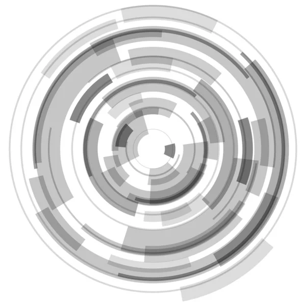 Symbole Circulaire Conception Technologie Des Lentilles Abstraites Illustration Vectorielle Rotative — Image vectorielle