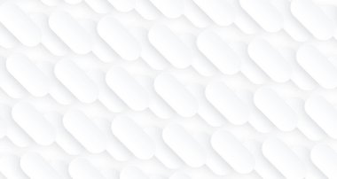 3D oval şekilli soyut beyaz arkaplan, ilginç beyaz gri vektör arkaplan çizimi.