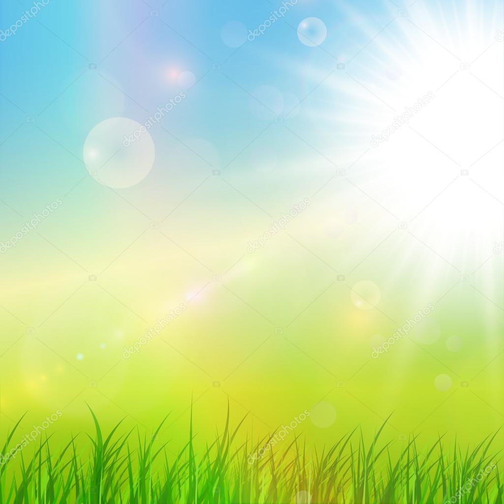 Sunny green background