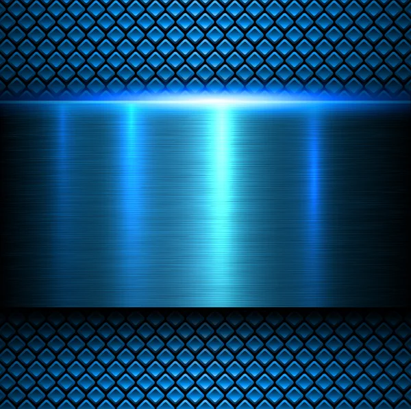 Fundo azul metal textura — Vetor de Stock