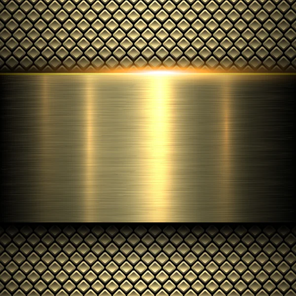 Fondo textura de metal dorado — Vector de stock