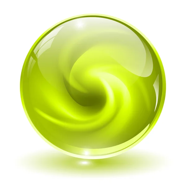3D crystal, glass sphere — Stock Vector