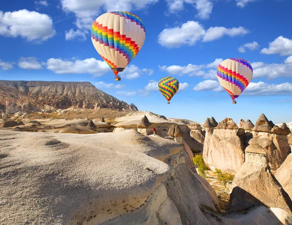 Luftballons über Kappadokien. — Stockfoto