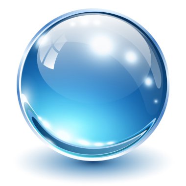 3D glass sphere clipart