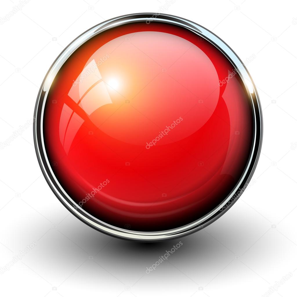 Red shiny button