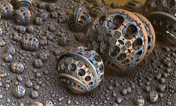 Háttér-val fantasztikus 3D-s gömbök — Stock Fotó