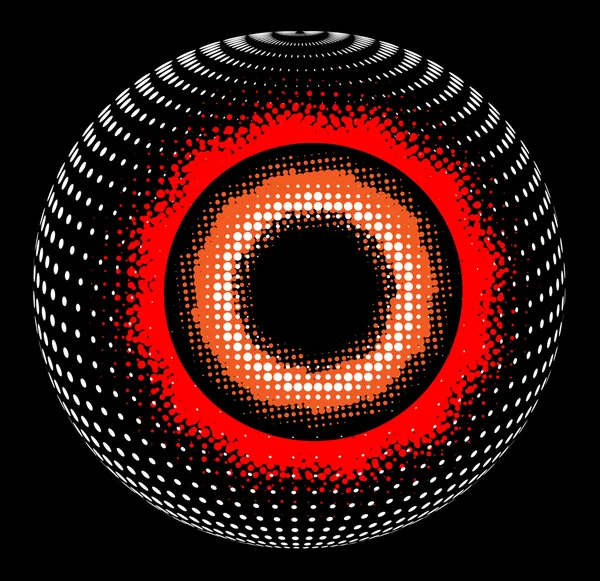 Abstrato meio-tom esfera — Vetor de Stock