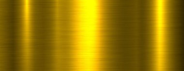 Fırçalanmış altın desenli arka plan, parlak altın metalik desen arka plan, vektör illüstrasyonu.