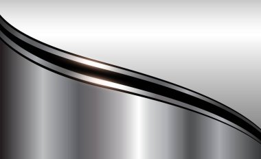 Gümüş gri metalik arkaplan, parlak metalik doku, vektör illüstrasyonu.